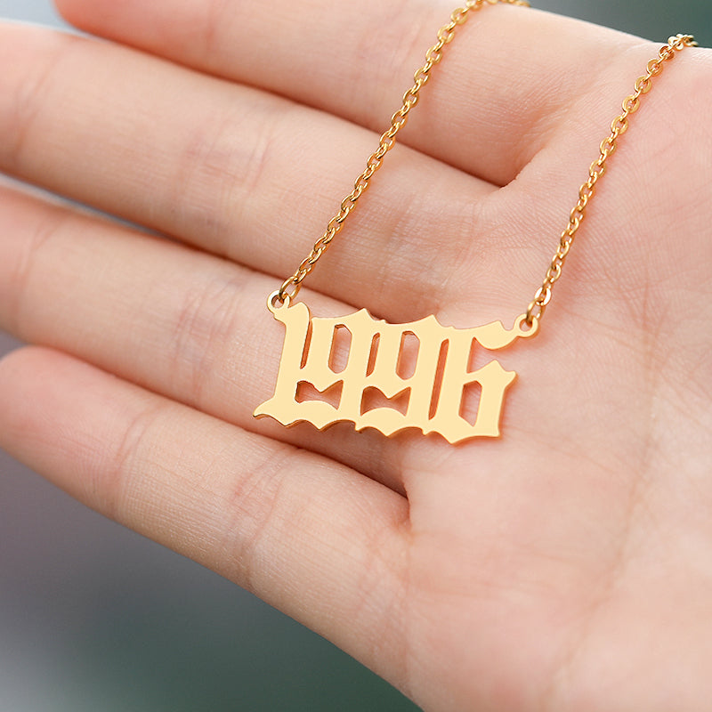 Custom Year of Birth Necklaces