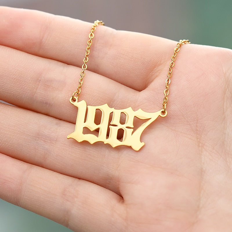 Custom Year of Birth Necklaces