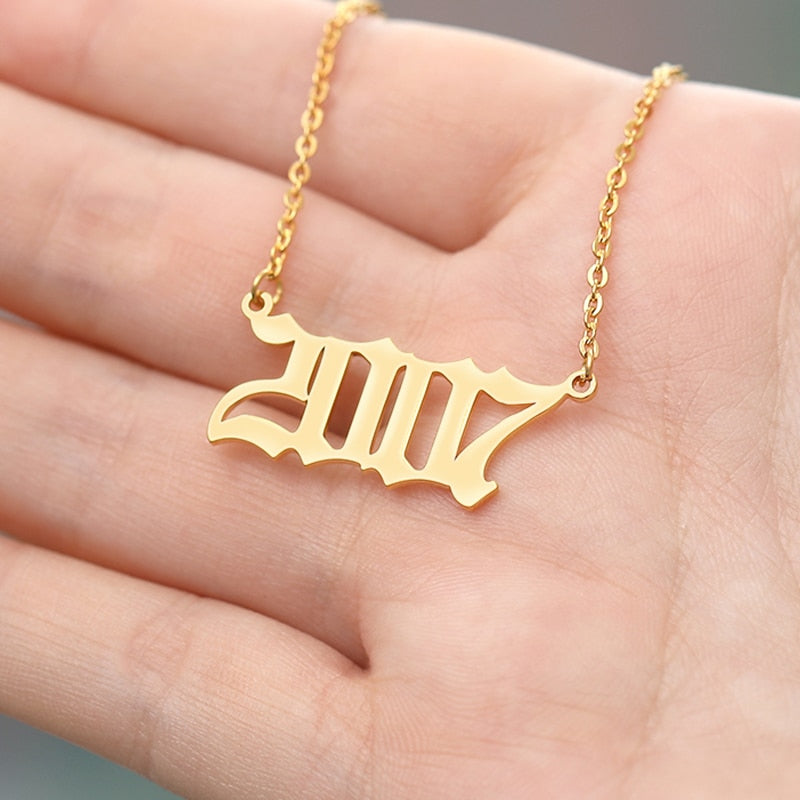 Custom Year of Birth Necklaces