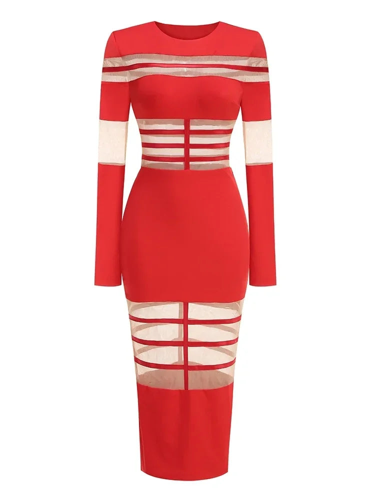 Daisy Mesh Bodycon Dress