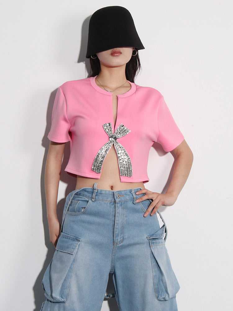 Diamond Bow Crop Top