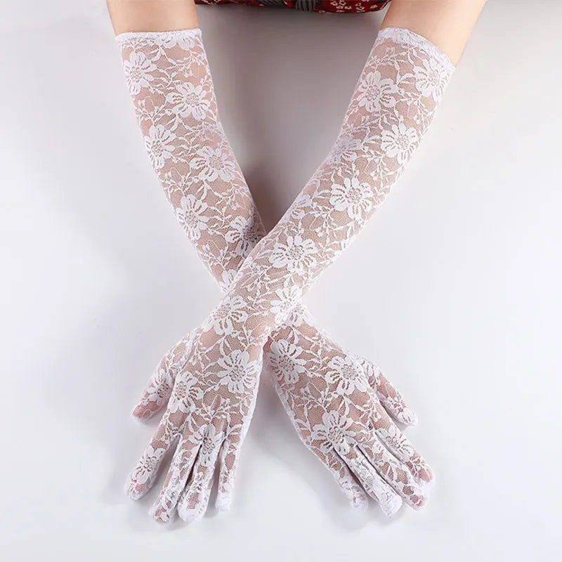 Elegant Lace Mesh Gloves
