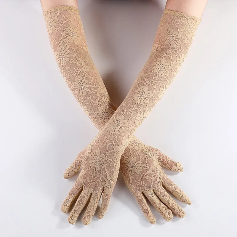Elegant Lace Mesh Gloves
