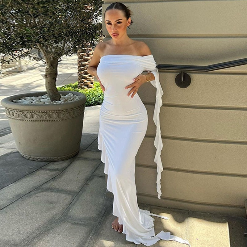 Fatima Ruffle Maxi Dress