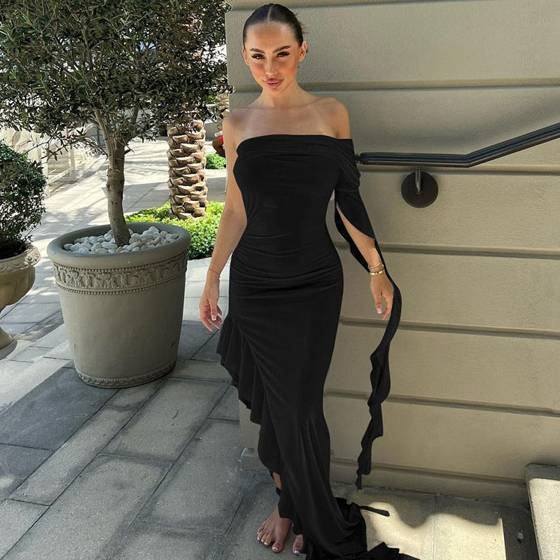 Fatima Ruffle Maxi Dress