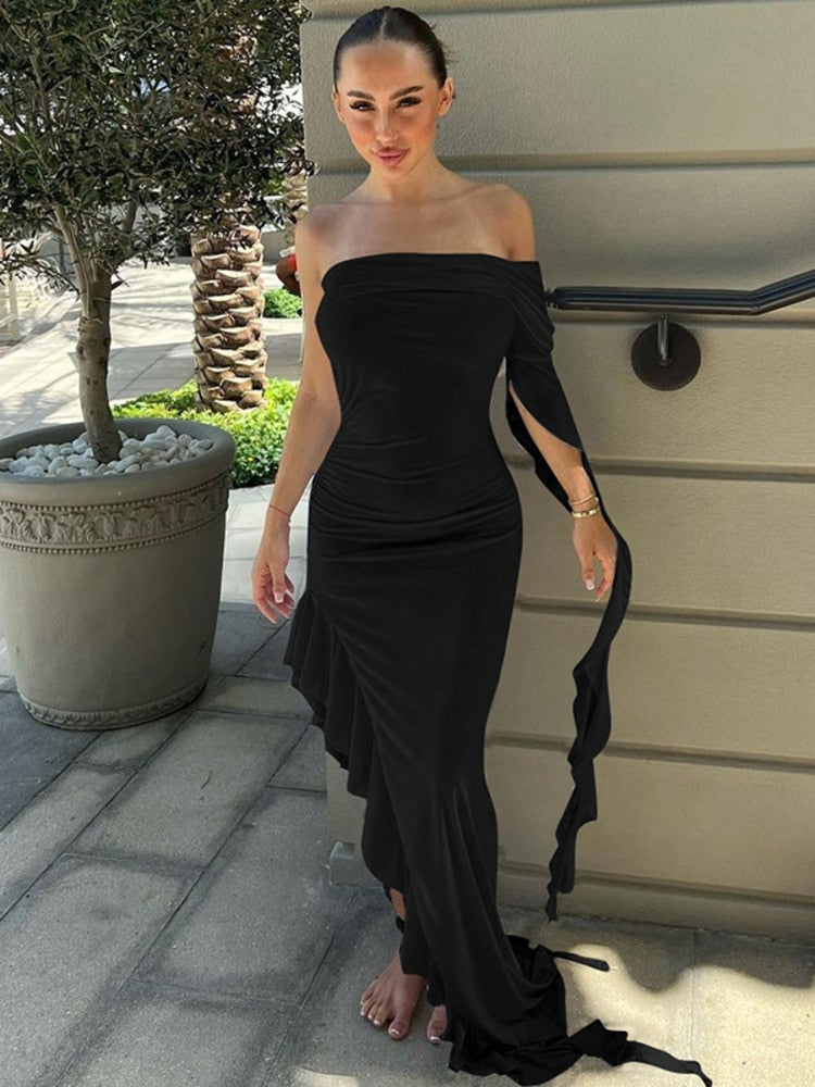 Fatima Ruffle Maxi Dress