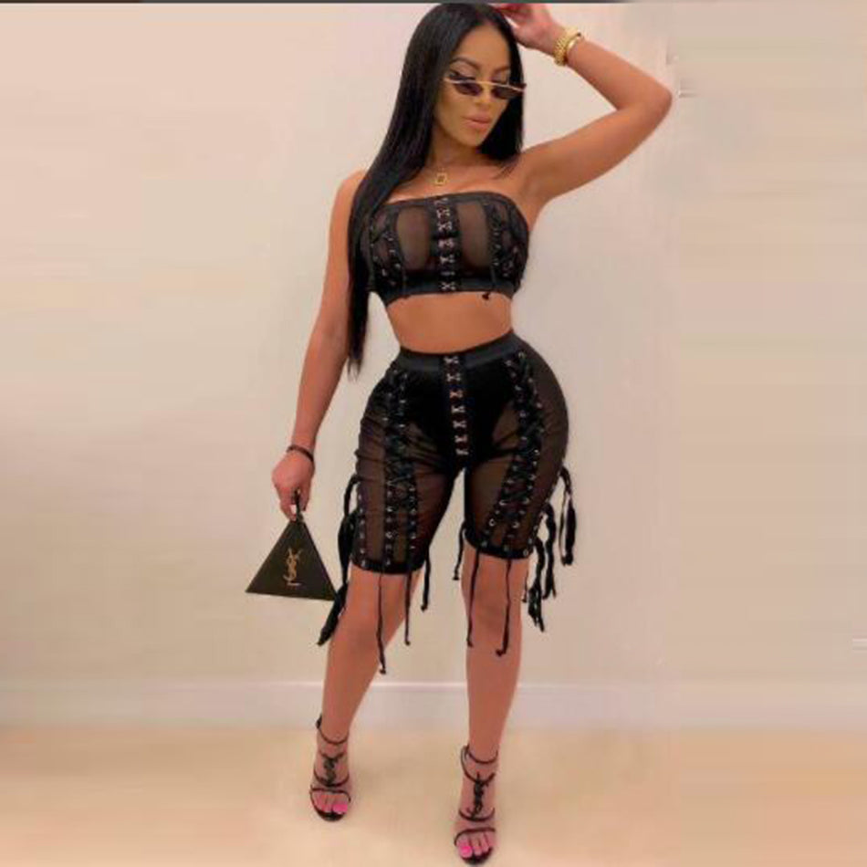 Feeling My Mesh Short Set