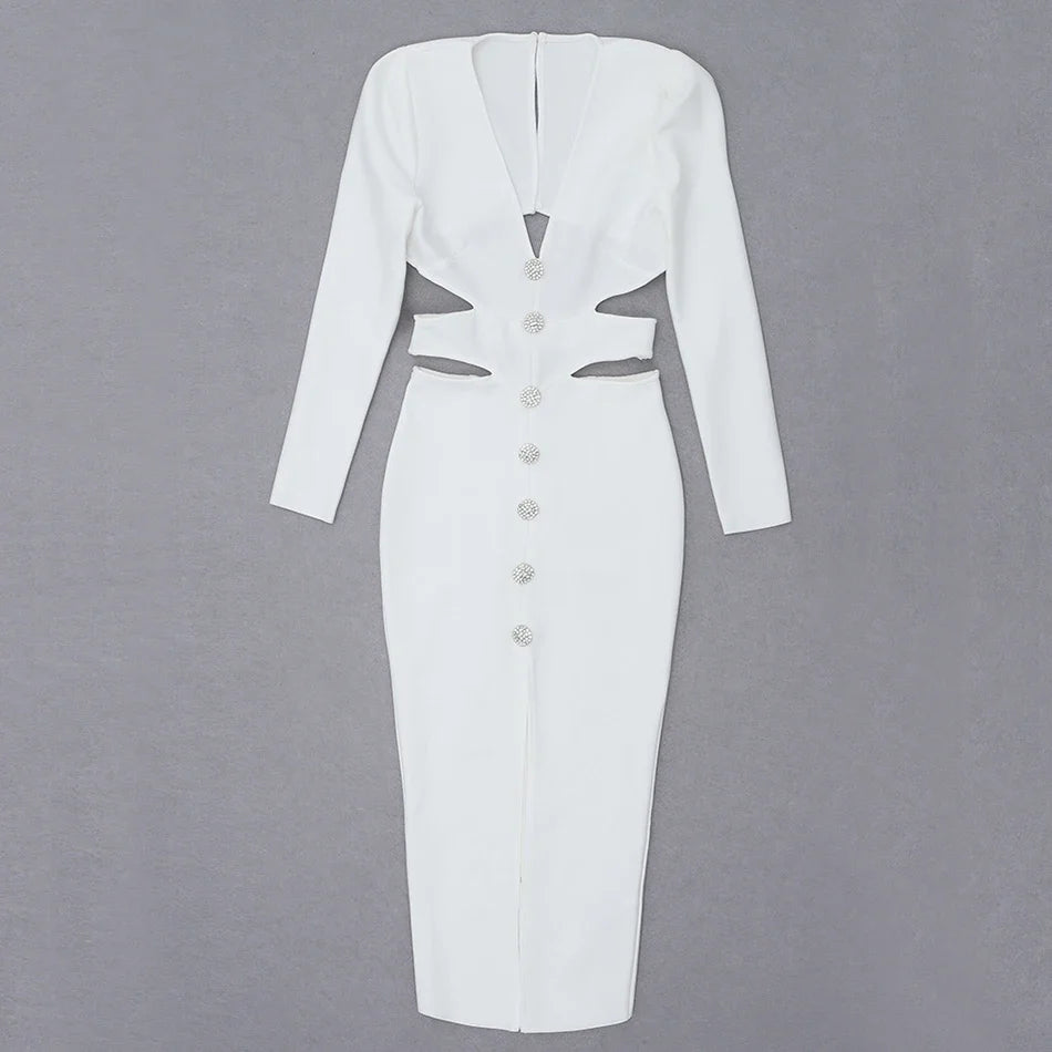 First Lady Bandage Midi Dress