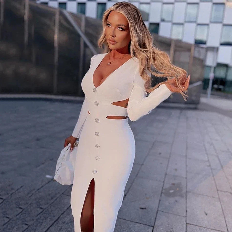 First Lady Bandage Midi Dress
