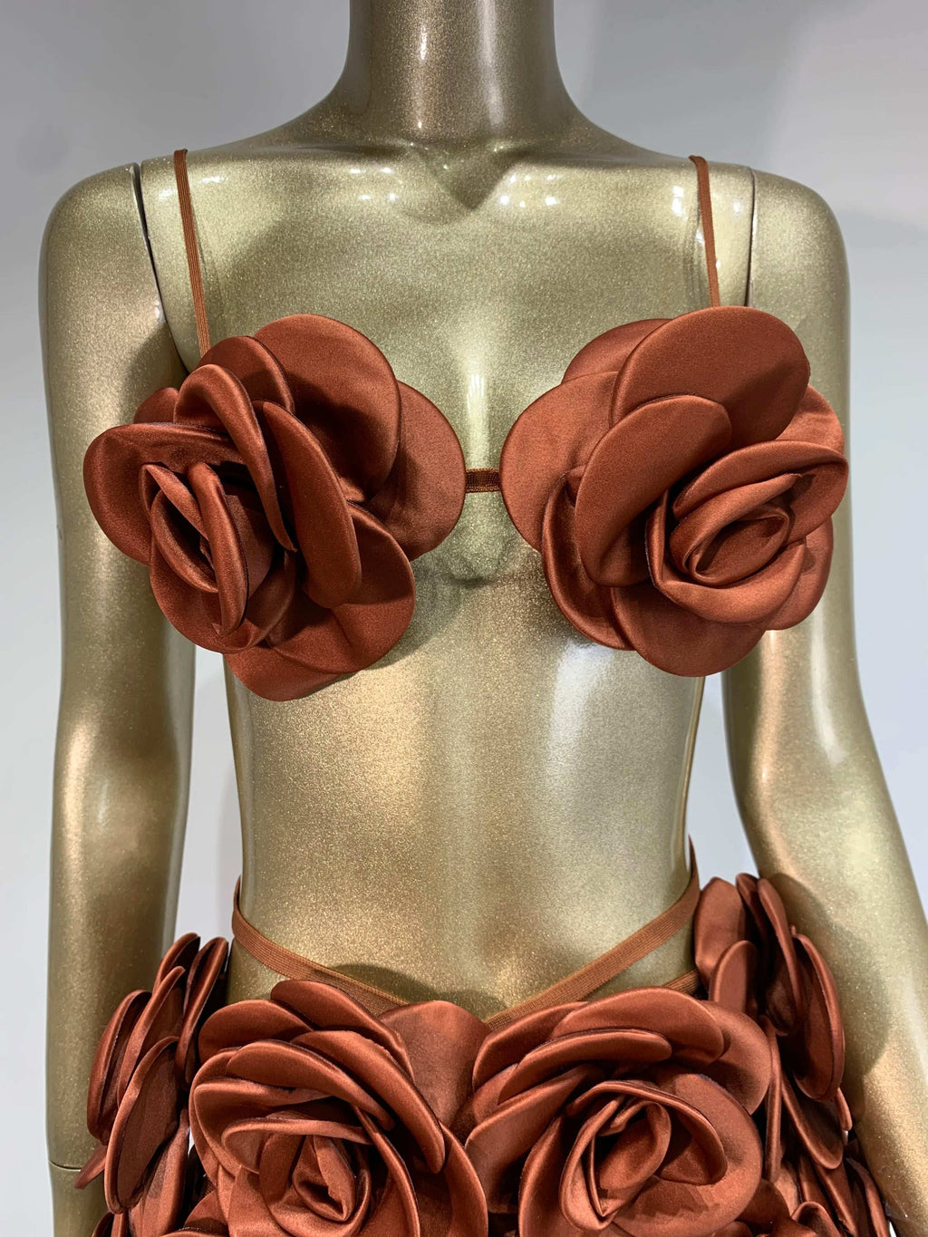 Flowers Bandage Skirt Set