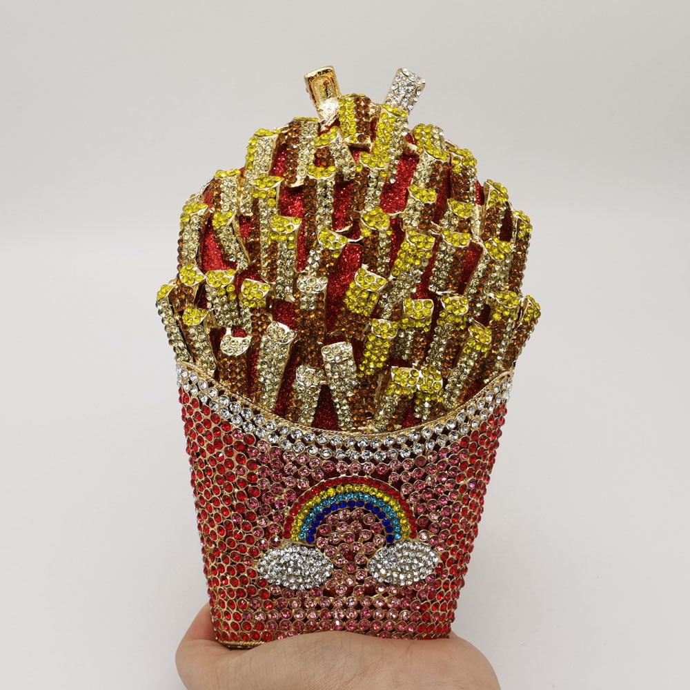 Fries Rainbow Clutch Bag