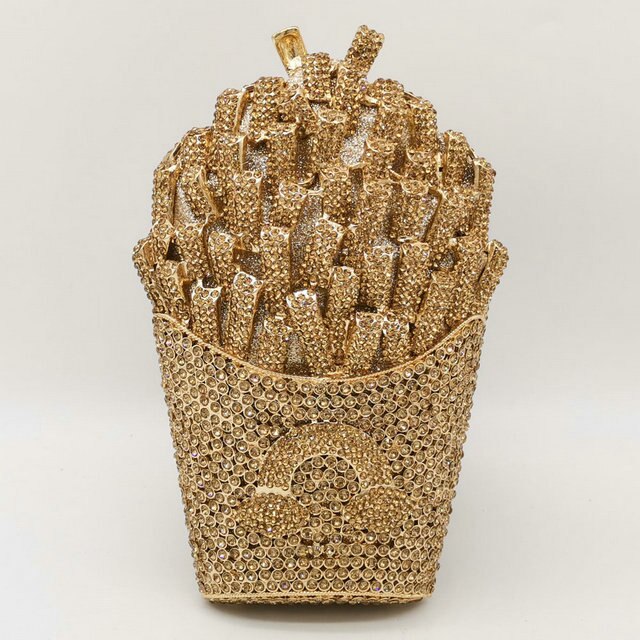 Fries Rainbow Clutch Bag