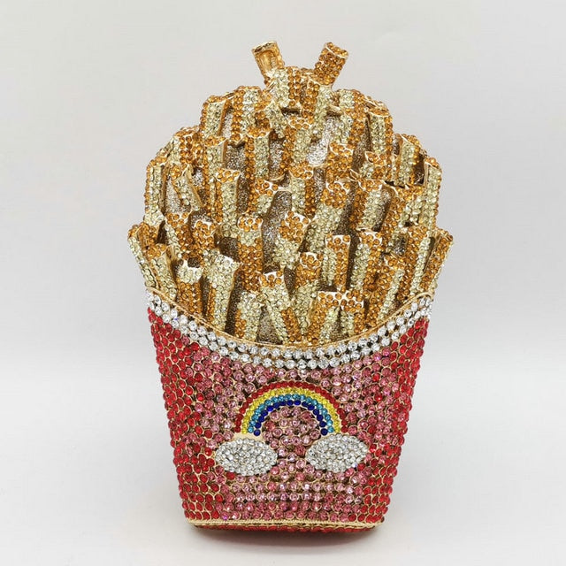Fries Rainbow Clutch Bag