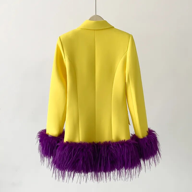 Fur Me Blazer Dress Set