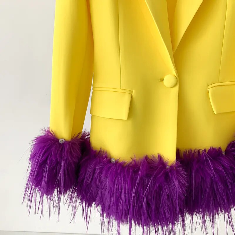 Fur Me Blazer Dress Set