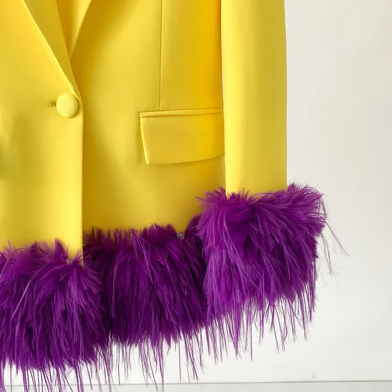 Fur Me Blazer Dress Set