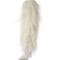 Furry Pointy Toe Boots