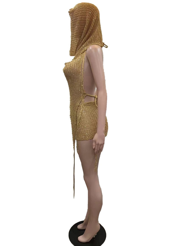 Glitter Sequins Crochet Short Set