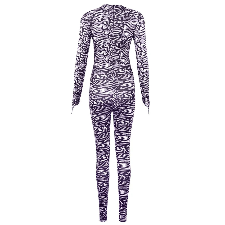 Kylie Zebra Print Jumpsuit