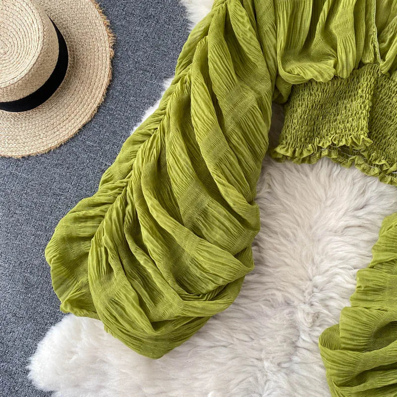 Chiffon Puff Sleeve Top
