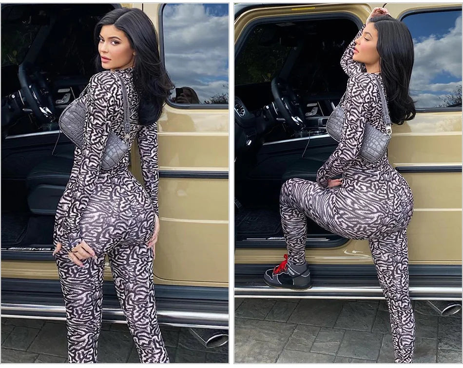 Kylie Zebra Print Jumpsuit