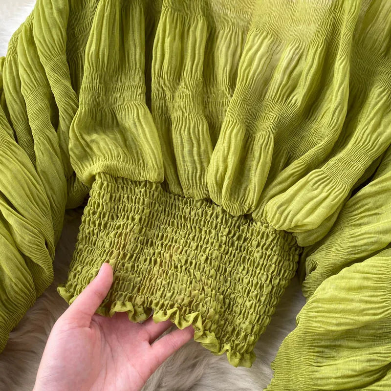 Chiffon Puff Sleeve Top