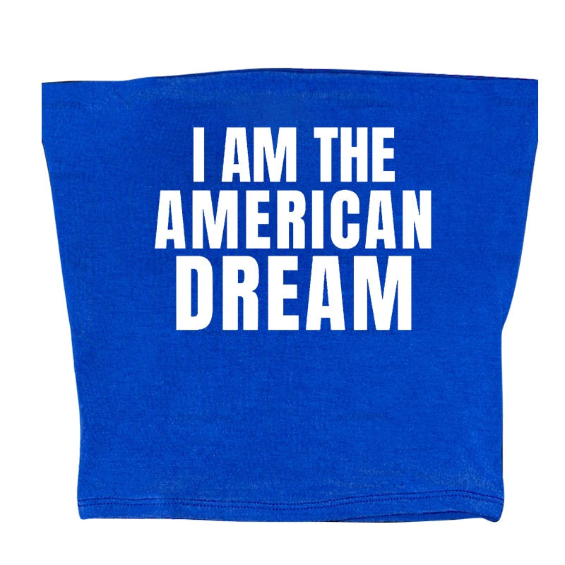 I Am The American Dream Crop Top