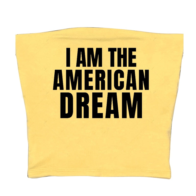 I Am The American Dream Crop Top