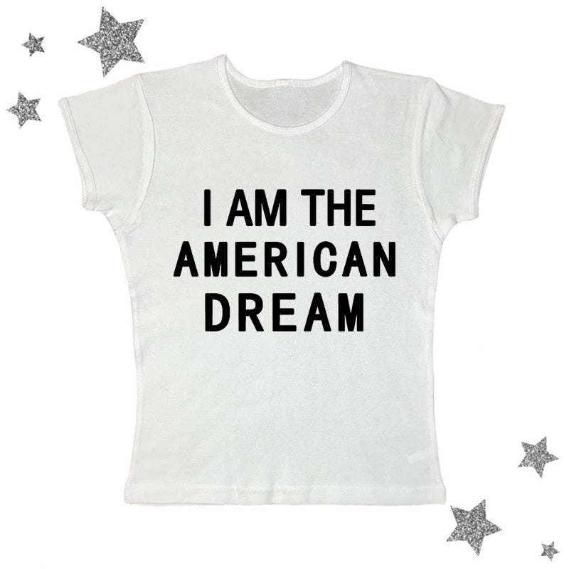 I Am The American Dream Crop Top