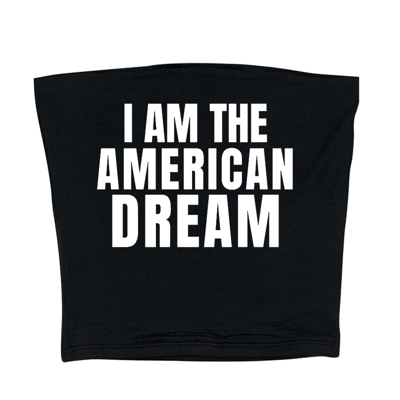 I Am The American Dream Crop Top