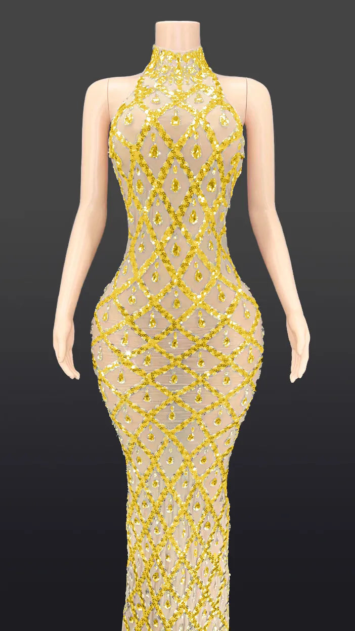 I Like It Shiny Maxi Dress