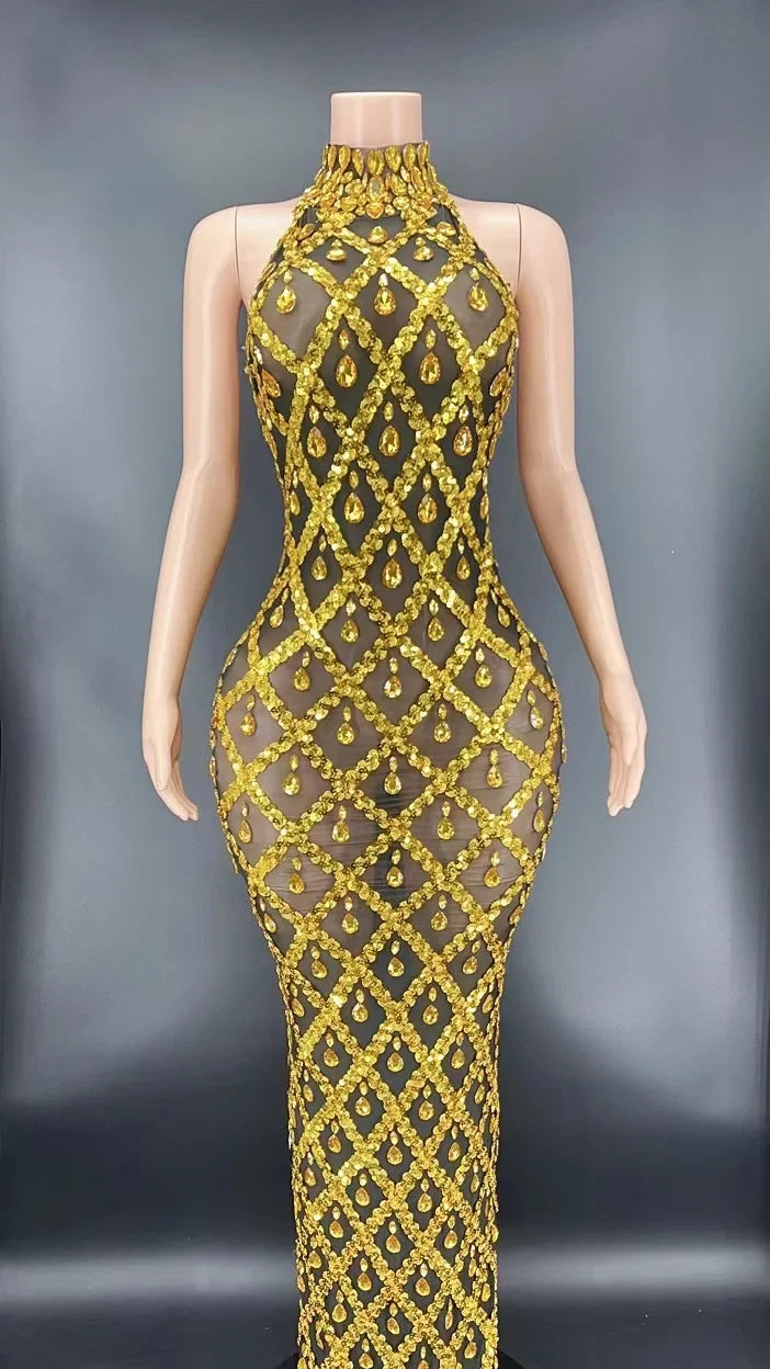 I Like It Shiny Maxi Dress
