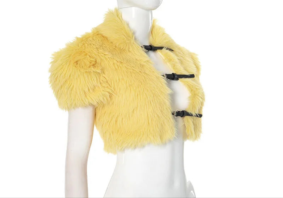 Fur Plush Cropped Jacket