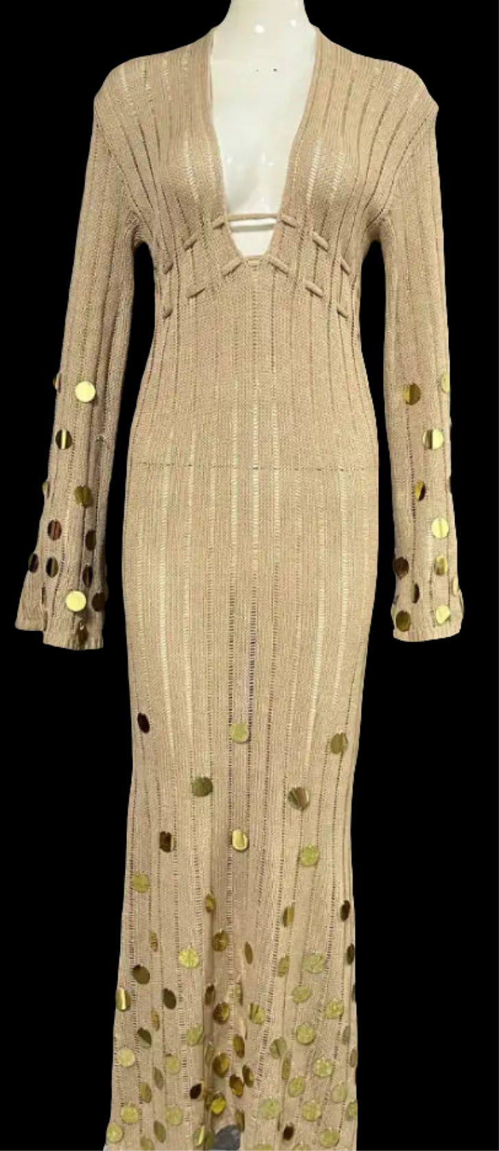 Amara Sequin Knit Maxi Dress