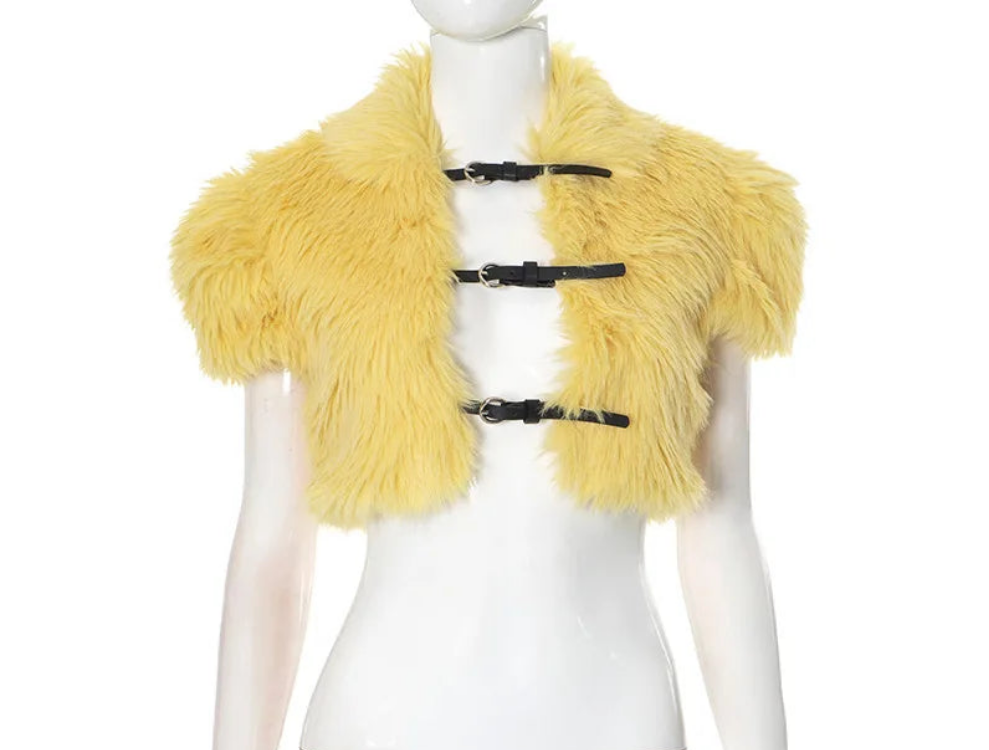 Fur Plush Cropped Jacket