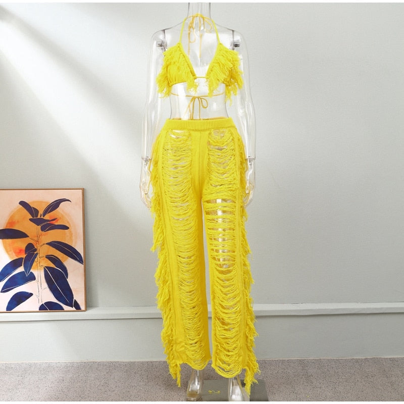 Kamaya Tassel Pants Set