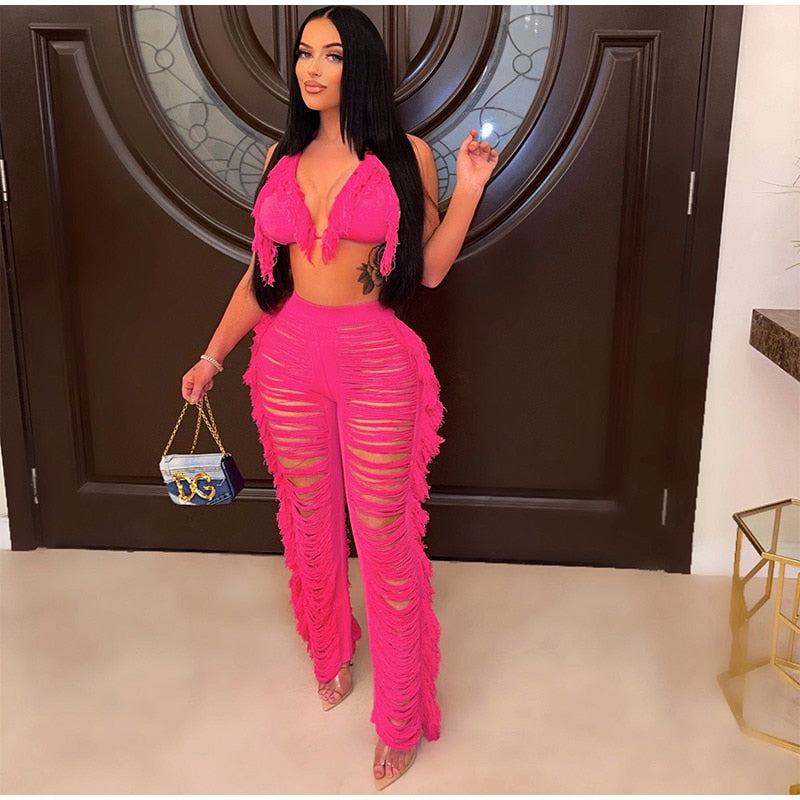 Kamaya Tassel Pants Set