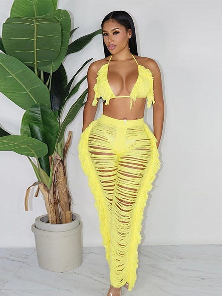 Kamaya Tassel Pants Set