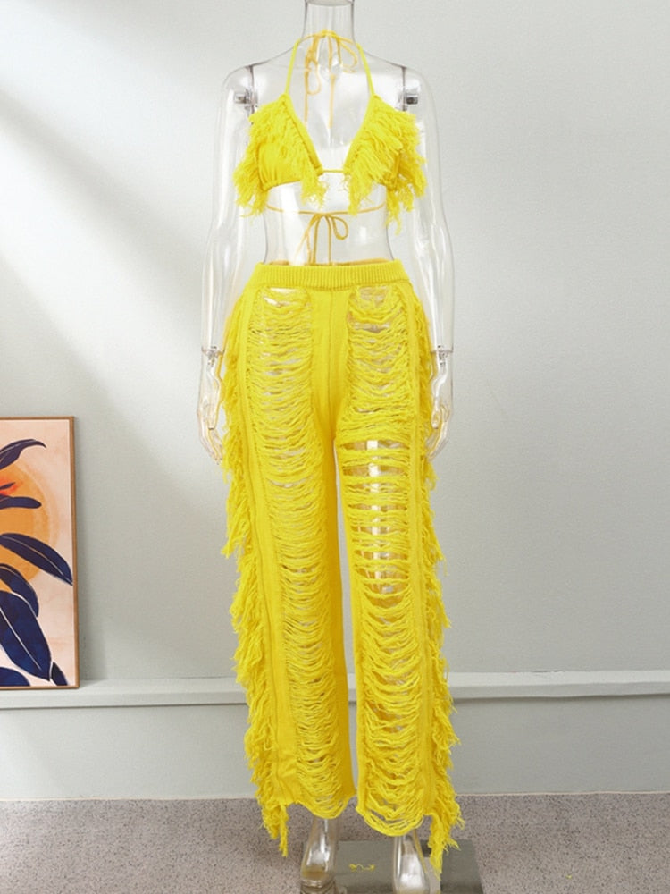 Kamaya Tassel Pants Set