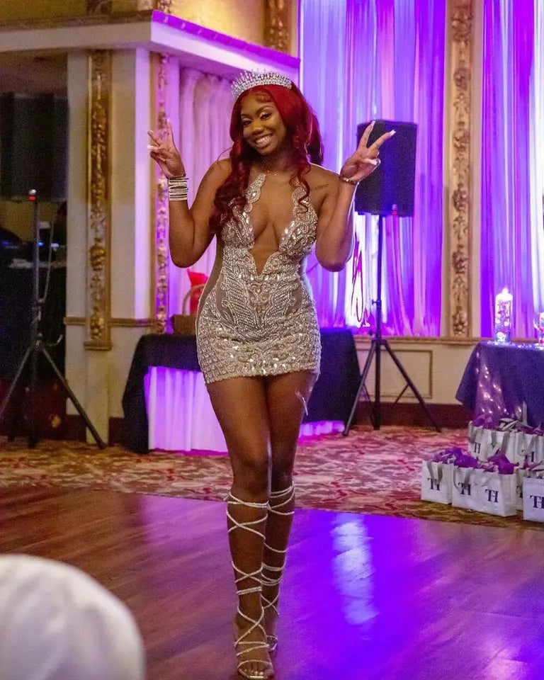 Kelsie Diamond Mini Dress