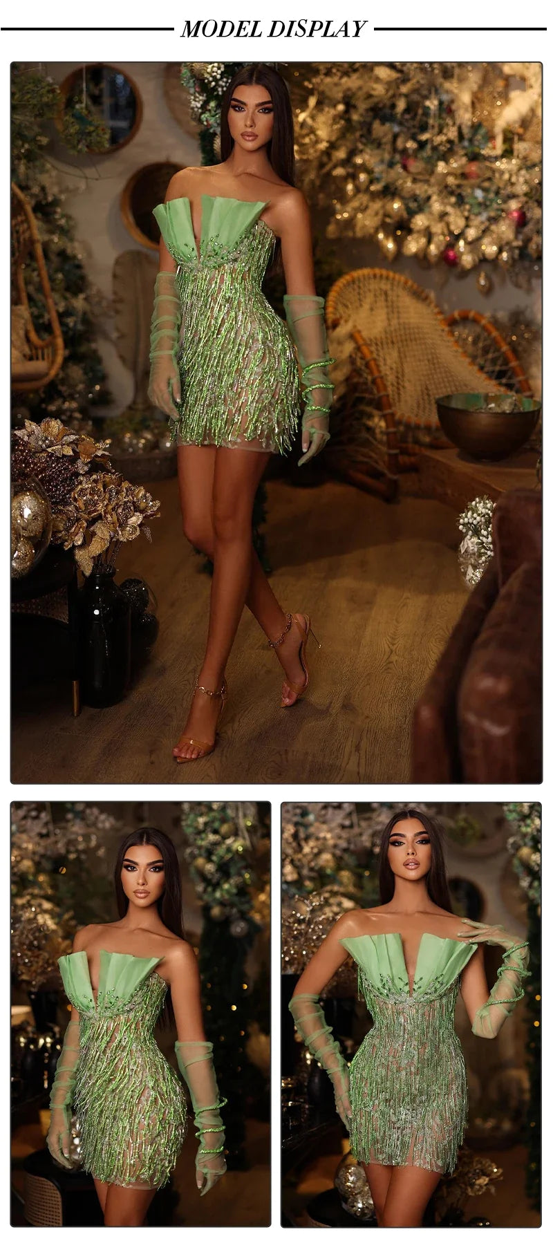 Kiana Beading Mini Dress