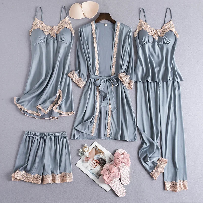 Lace Kimono Pajama Set