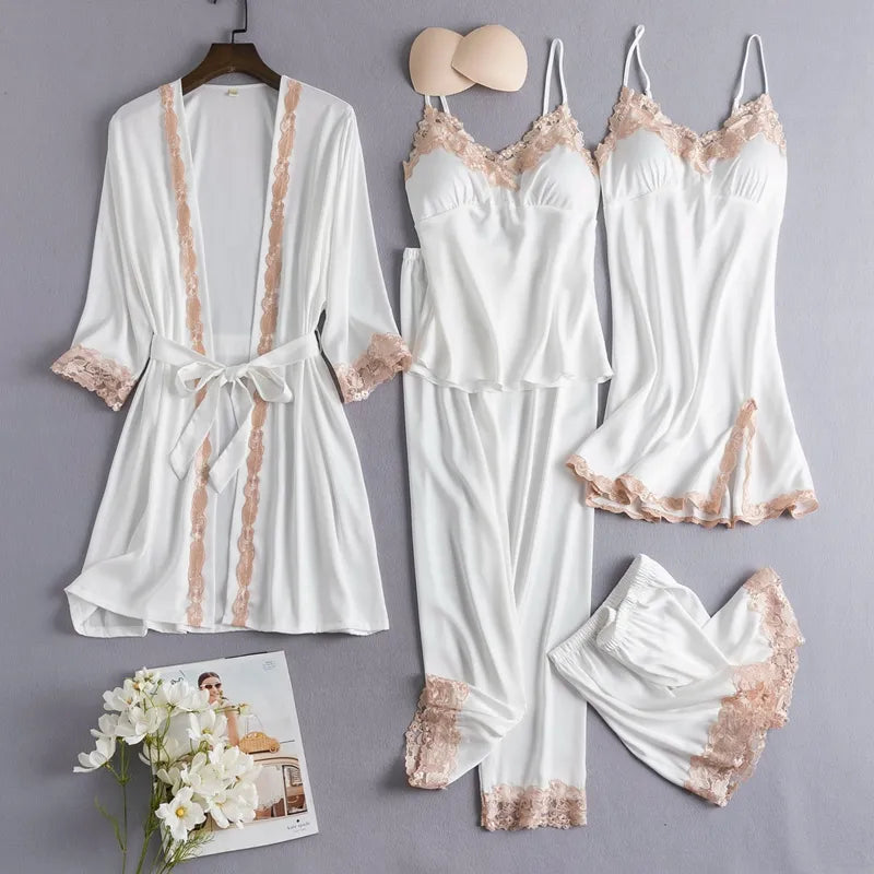 Lace Kimono Pajama Set