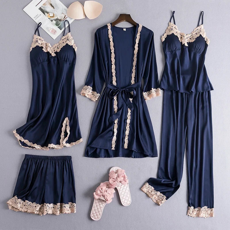 Lace Kimono Pajama Set
