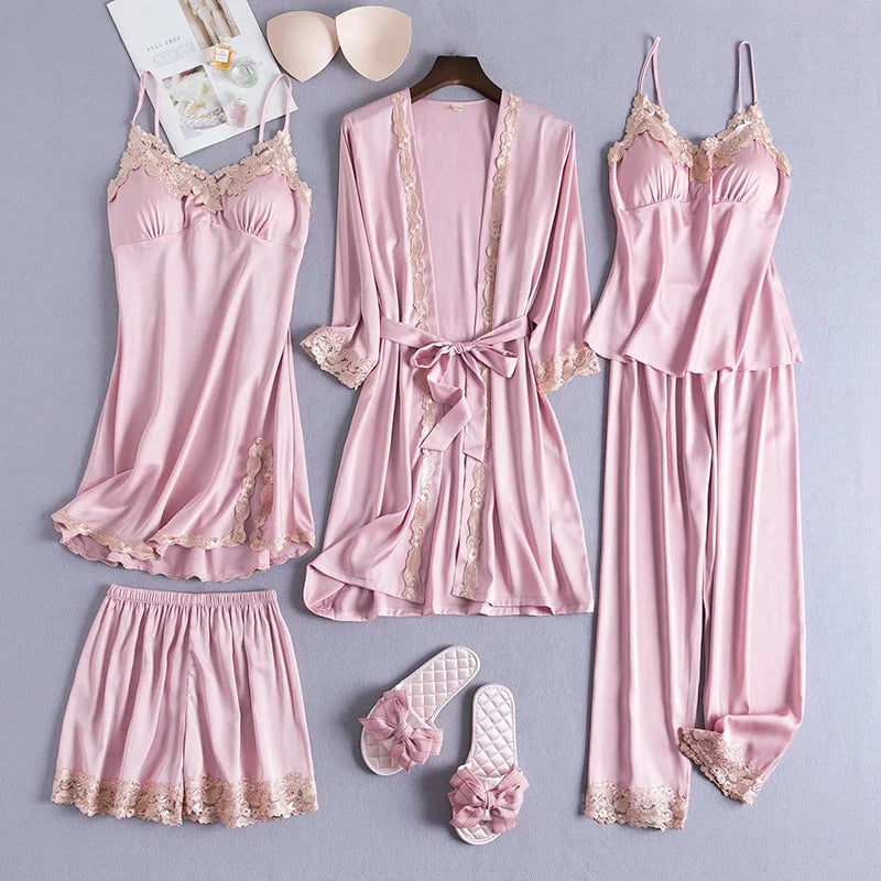 Lace Kimono Pajama Set