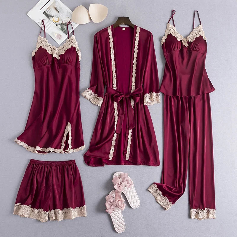 Lace Kimono Pajama Set