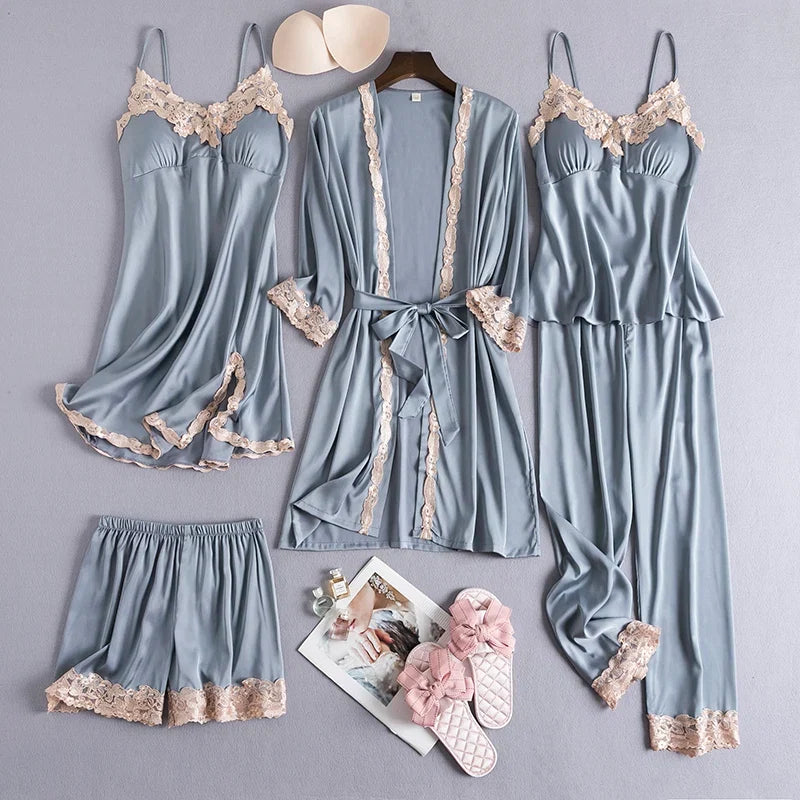 Lace Kimono Pajama Set