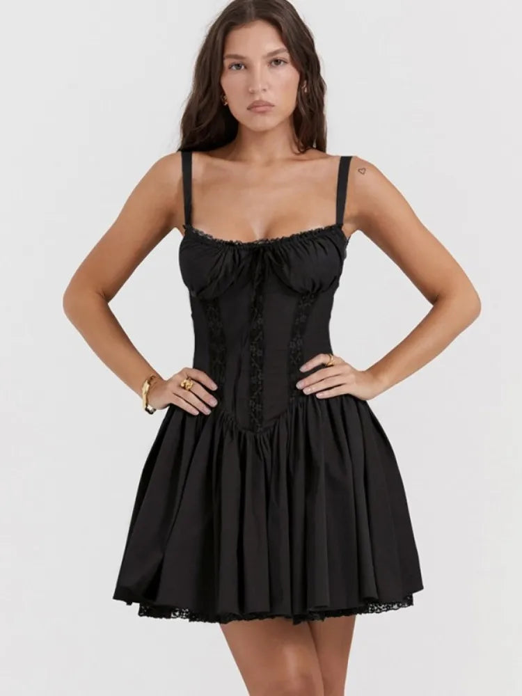 Lace Me Up Mini Dress