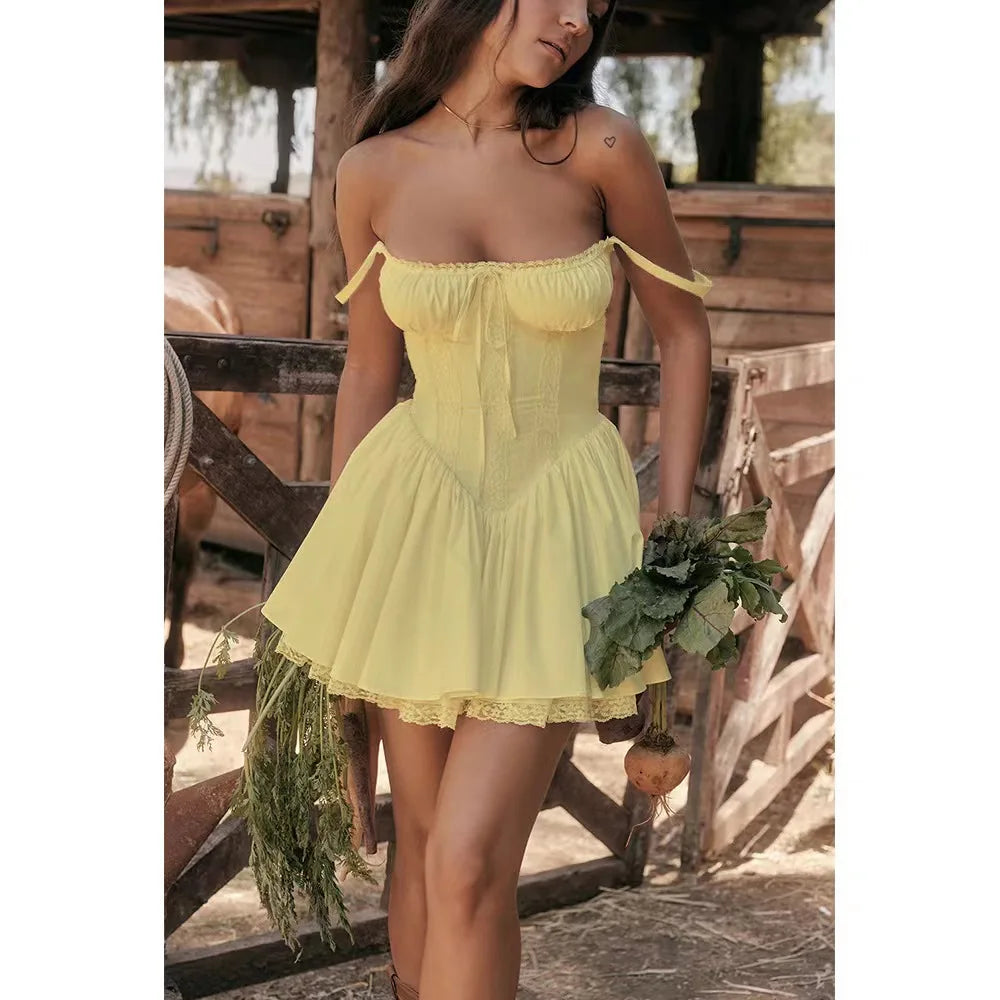 Lace Me Up Mini Dress