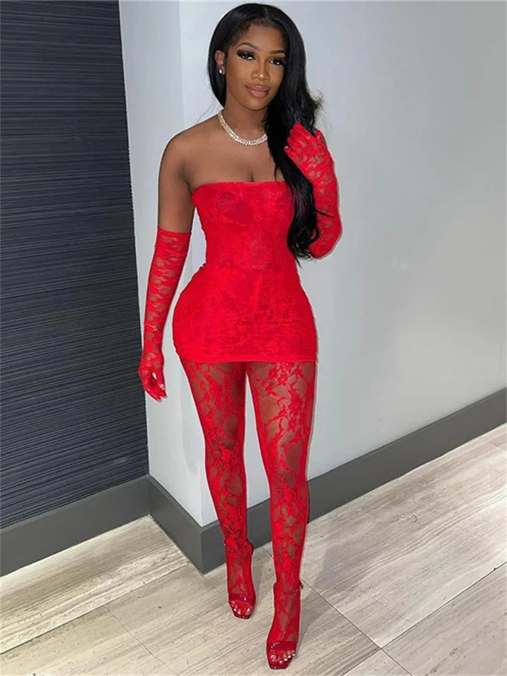 Lacey Mesh Set